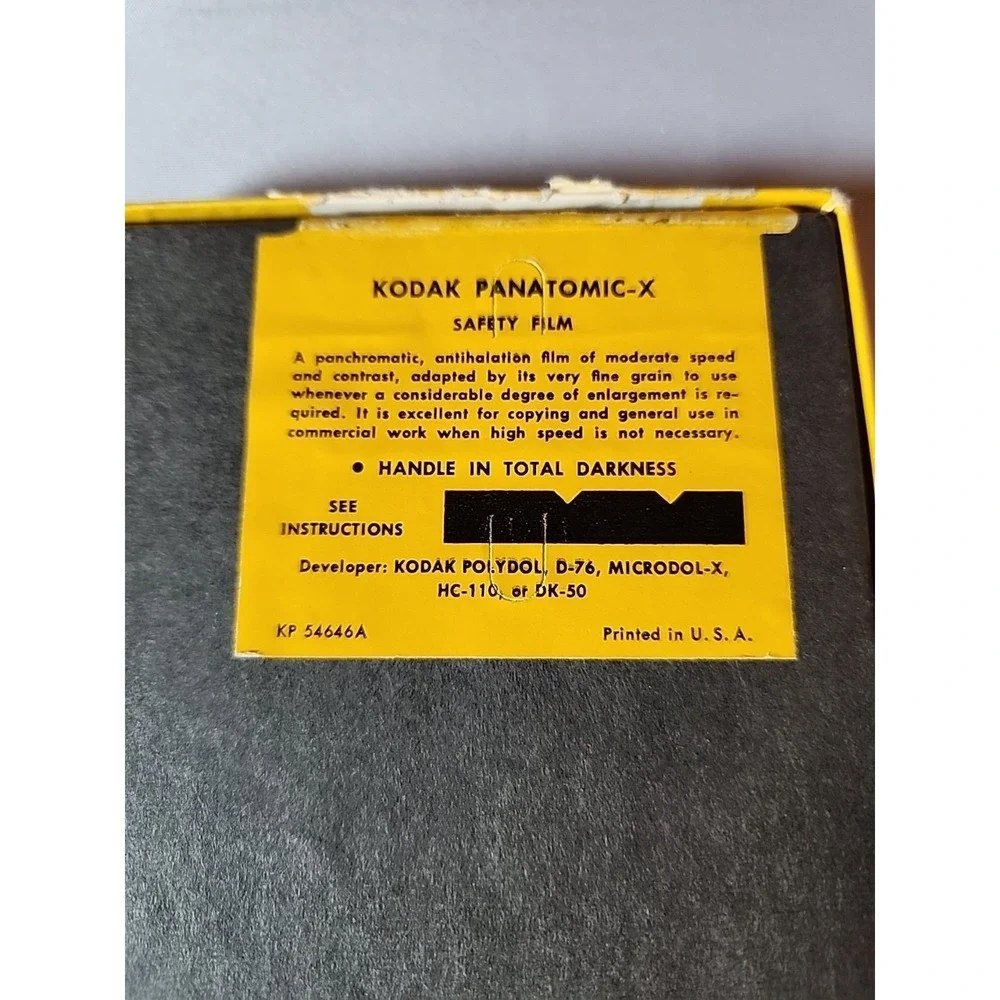 VTG 1960s Lot 4 Kodak Panatomic-X Negatives 4